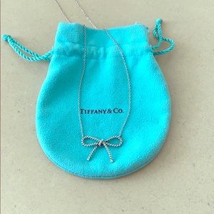 Authentic Tiffany’s bow necklace.